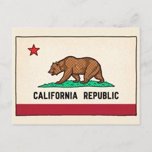 カリフォルニア共和国 レトロ ゴールデンステート ベア シーズンポストカード