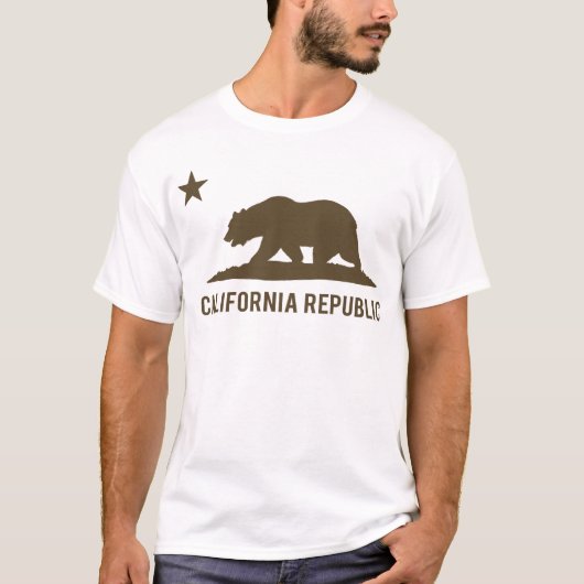 カリフォルニア共和国-基本-ブラウン Tシャツ (正面)