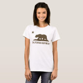 カリフォルニア共和国-基本-ブラウン Tシャツ (正面フル)