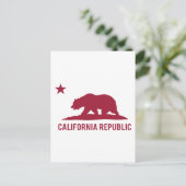 カリフォルニア共和国 – 基本 – 赤 ポストカード (スタンド正面)