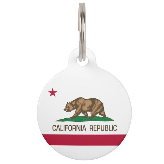 カリフォルニア共和国(州の旗) ペット　ネームタグ (正面)