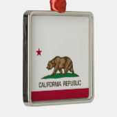 カリフォルニア共和国(州の旗) メタルオーナメント (右)