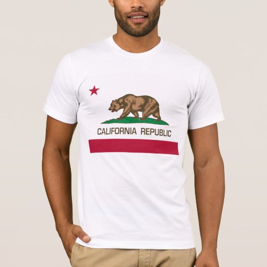 カリフォルニア共和国(州の旗) Tシャツ (正面)