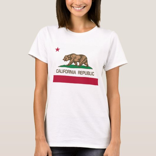 カリフォルニア共和国(州の旗) Tシャツ (正面)