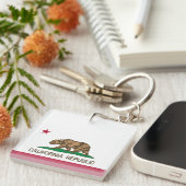 カリフォルニア共和国（州旗） キーホルダー (正面右)