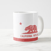 カリフォルニア共和国(赤) ジャンボコーヒーマグカップ (正面右)