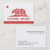 カリフォルニア共和国（赤） 名刺 (正面/裏面)