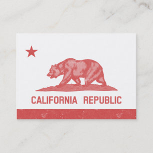 カリフォルニア共和国（赤） 名刺
