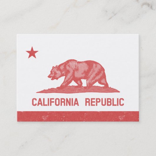 カリフォルニア共和国(赤) 名刺 (正面)