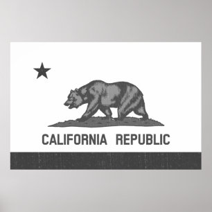 カリフォルニア共和国(黒) ポスター