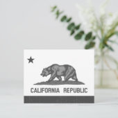 カリフォルニア共和国（黒） ポストカード (スタンド正面)
