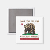 カリフォルニア共和国 Don't Poke The Bear Tシャツ マグネット (正面/裏面)