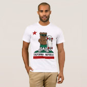カリフォルニア共和国Tシャツ – はっきりした州旗グラフ Tシャツ (正面フル)