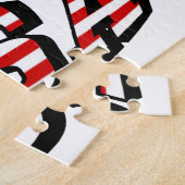 カリフォルニア写真と米国国旗の文字 ジグソーパズル (側面)