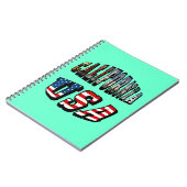 カリフォルニア写真と米国国旗の文字 ノートブック (左側)