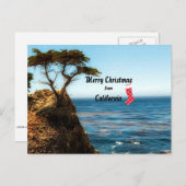 カリフォルニア出身のメリークリスマス シーズンポストカード (正面/裏面)