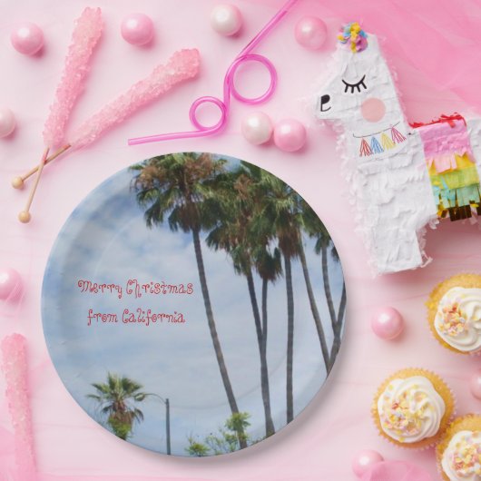 カリフォルニア出身のメリークリスマス ペーパープレート (パーティー)