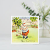 カリフォルニア出身のヴィンテージクリスマスサンタゴルフ シーズンカード (スタンド正面)