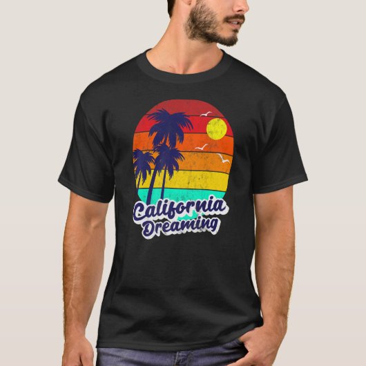 カリフォルニア動揺してドリーミングサマービーチ Tシャツ (正面)