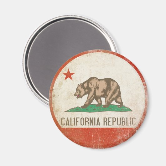 カリフォルニア動揺して州旗を持つ磁石 マグネット (正面/裏面)