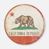 カリフォルニア動揺して州旗を持つ磁石 マグネット (正面)