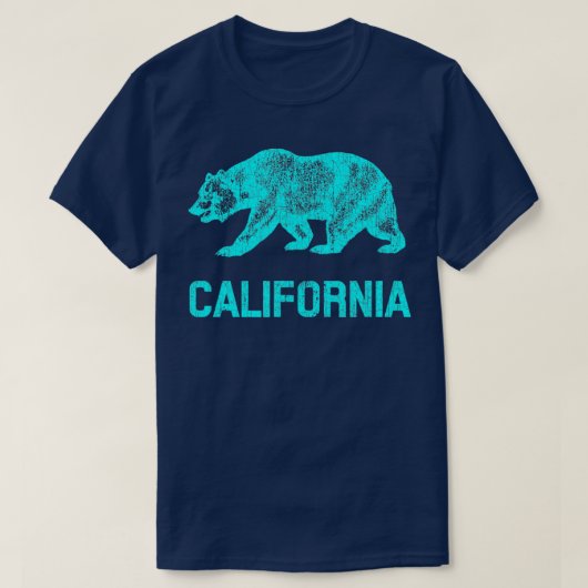 カリフォルニア動揺して州旗ベアTシャツ Tシャツ (デザイン正面)