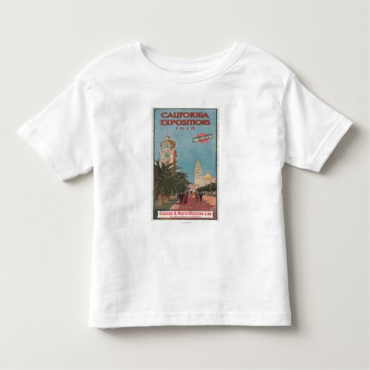 カリフォルニア博覧会ポスター#1 トドラーTシャツ (正面)