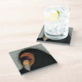 カリフォルニア図解入りの、写真付きのコンドル ガラスコースター (アングル)