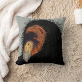 カリフォルニア図解入りの、写真付きのコンドル クッション (ブランケット)