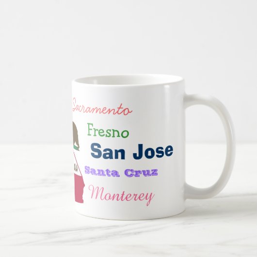 カリフォルニア国家および都市マグ コーヒーマグカップ (右)