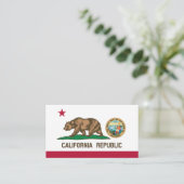 カリフォルニア国旗とシール、カリフォルニア国旗 名刺 (スタンド正面)