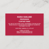 カリフォルニア国旗とシール、カリフォルニア国旗 名刺 (裏面)