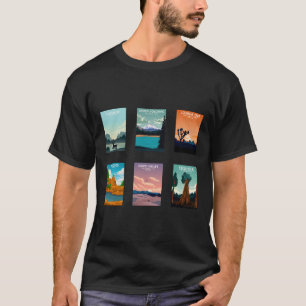 カリフォルニア国立公園旅行ポスターステッカー Tシャツ