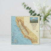 カリフォルニア国立公園 ヴィンテージ地図アート シーズンカード (スタンド正面)