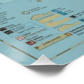 カリフォルニア国立公園 ヴィンテージ地図アート ポスター (コーナー)