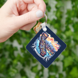 カリフォルニア地図ベクトルアート キーホルダー