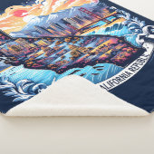 カリフォルニア地図ベクトルアート シェルパブランケット (3/4)