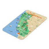 カリフォルニア地図マグネット マグネット (左側)