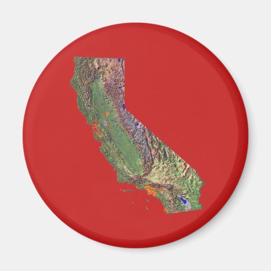 カリフォルニア地図マグネット マグネット (正面)