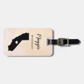 カリフォルニア地図ラゲージタグ、ウェディングパーティーへようこそ ラゲッジタグ (正面横)