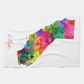 カリフォルニア地図 キッチンタオル (横)