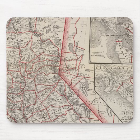 カリフォルニア地図 マウスパッド (正面)