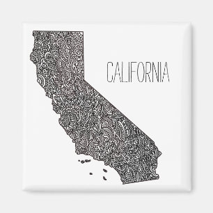 カリフォルニア地図 マグネット