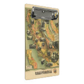 カリフォルニア地図 ミニクリップボード (アングル)