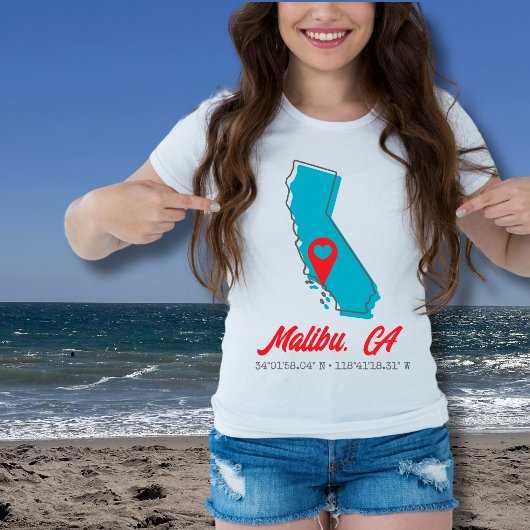 カリフォルニア地図 Tシャツ