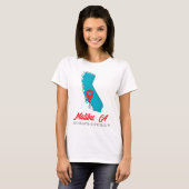 カリフォルニア地図 Tシャツ (正面フル)