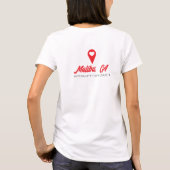 カリフォルニア地図 Tシャツ (裏面)