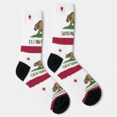 カリフォルニア地球に優し州旗を持つ女性用靴下 ソックス (右)