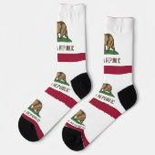 カリフォルニア地球に優し州旗を持つ男性クルー用ソックス ソックス (左)