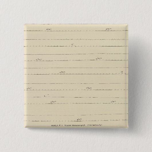 カリフォルニア地震計4 缶バッジ (正面)